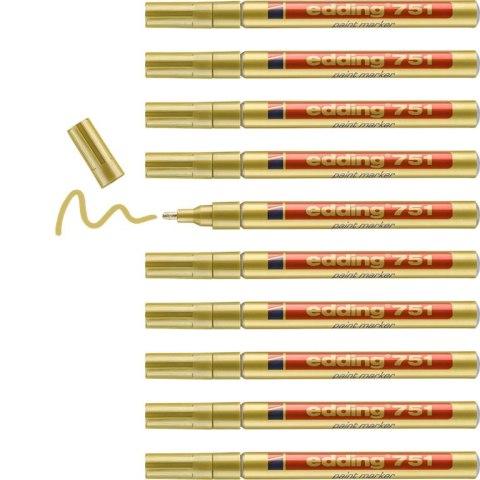 Marker lakierowy 1-2mm 751 złoty EDD