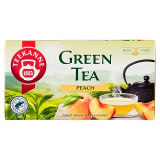 Herbata TEEKANNE Green Tea Peach brzoskwinia 20t zielona