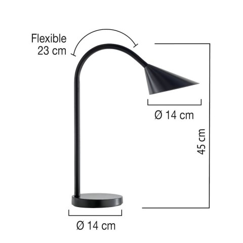 Lampka biurkowa UNILUX SOL LED, czarna, 400077402