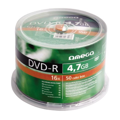 Płyta OMEGA DVD-R 4,7GB 16X CAKE (100) OMD16C100- -a