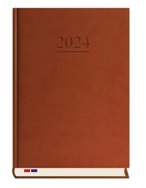 Terminarz Stacjonarny A4 2024 - ciemno brązowy Michalczyk i Prokop T-229V-S2
