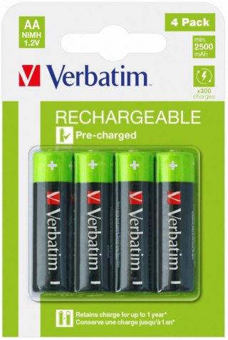 Akumulatory VERBATIM HR6 AA 2500 mAh BLISTER 4szt. 49517