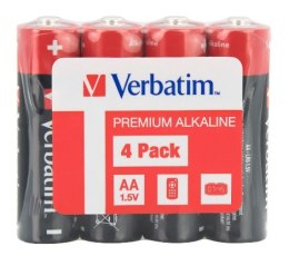 Baterie VERBATIM ALKALICZNE LR06 AA SHRINK 4szt. 49501