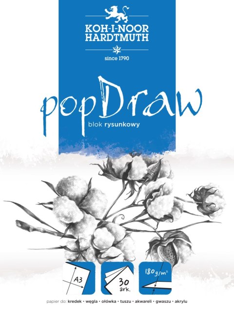 Blok rysunkowy POP DRAW A3 30ARK 180G 9920/4 Koh i Noor