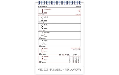 Kalendarz biurowy MERKURY 2024 (H5) TELEGRAPH