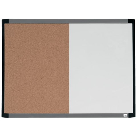 Mała tabliczka CombiBoard 585x430mm, tablica suchościeralna biała i korkowa (pół na pół) Nobo 1903784