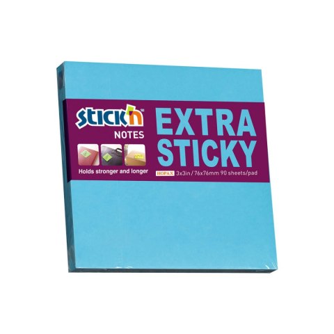 Notes samop. EXTRA STICKY 76x76 niebies. neon 90 kart. 21673 MAPED