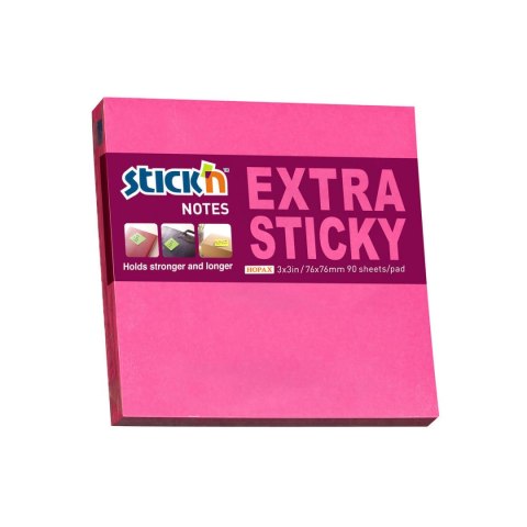 Notes samop. EXTRA STICKY 76x76 różowy neon 90 kart. 21671 MAPED