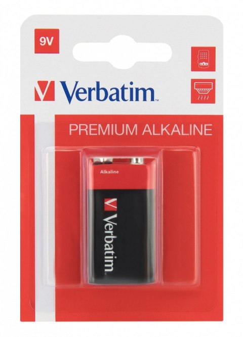 Bateria VERBATIM ALKALICZNE 9V BLISTER 1szt. 49924