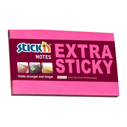 Notes sam.EXTRA STICKY 76X127 różowy neon 90 kartek STICK_N 21675