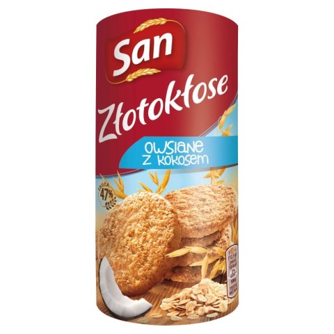 Ciastka SAN ŁAKOTKI ZŁOTOKŁOSE owsiane z kokosem 215g