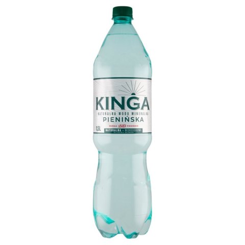 Woda_KINGA PIENIŃSKA 1,5L (6szt.) NATURALNA delikatnie gazowana (zielona)