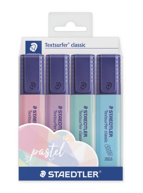 Zakreślacz Textsurfer classic Pastel, 4 kol. w opak., Staedtler S 364 CWP4PA