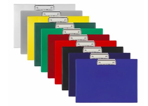 Deska klip A4 zamek na długim boku pozioma czarna KH-20 BIURFOL