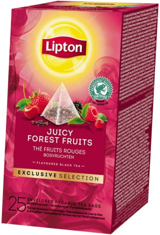 Herbata LIPTON PIRAMID FOREST FRUIT owoce leśne Exclusive Selection 25 kopert