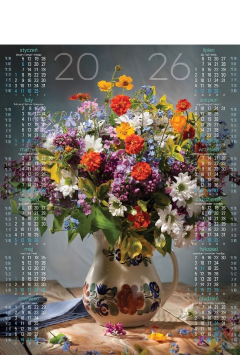 Kalendarz Plakatowy B-1, P16 - BUKIET 2026