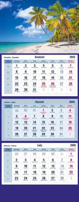 Kalendarz trójdzielny 2026 Morze Michalczyk i Prokop T-105T-02