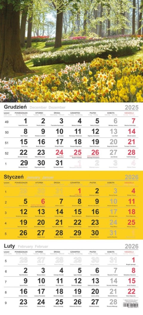 Kalendarz trójdzielny (H) 2026 Michalczyk i Prokop T-106T-06