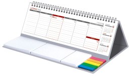 Kalendarz z notesem Maxi tygodniowy spiralowany KB042B szary 2026 WOKÓŁ NAS