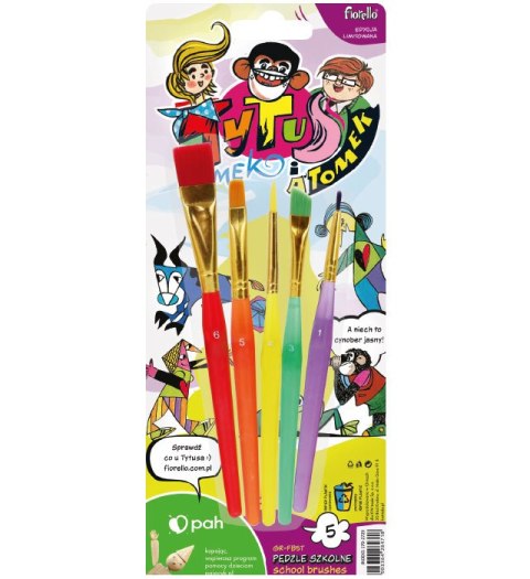 Pędzle GR-FB5T Fiorello 5 szt. Tytus, Romek i A"Tomek 170-2729