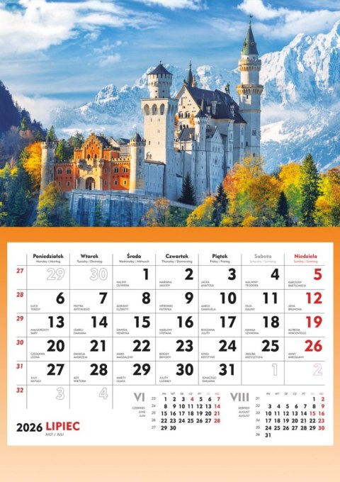 Terminarz Ścienny 2026 Michalczyk i Prokop T-107S-1 kalendarz jednodzielny