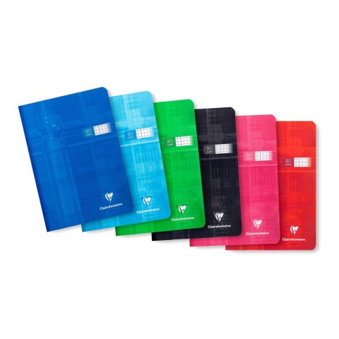 Zeszyt A5 80 kartek, w kratkę, papier 90g, mix kolorów CLAIREFONTAINE 63562AMXC