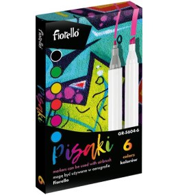 Airbrush markery wymienne 6 kolorów Fiorello GR-5604-6 170-2789