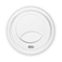 Dekiel biały do kubka 90mm PS (100 szt.)do kubków 300-500 ml 30190