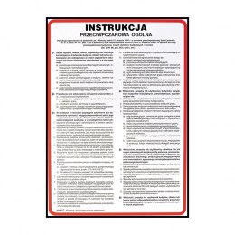 Naklejka INSTRUKCJA POSTĘPOWANIA NA WYPADEK POŻARU Z-IP1-P