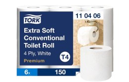 Papier toaletowy PREMIUM TORK biały 19m celuloza 110406 (6 rolek) ekstra soft SALE
