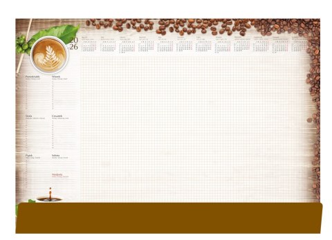 Terminarz - Planer A2 z listwą 2026 Kawa Michalczyk i Prokop T-1-A2-2 kalendarz biuwar