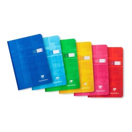 Zeszyt A5 16 kartek, w kratkę, papier 90g, mix kolorów CLAIREFONTAINE 63522AMXC