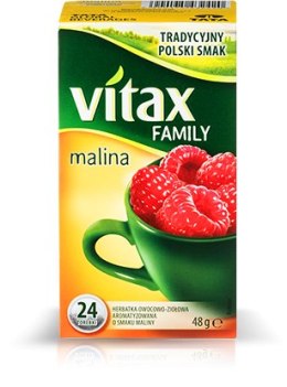 Herbata VITAX FAMILY MALINA (24 saszetek) bez zawieszki