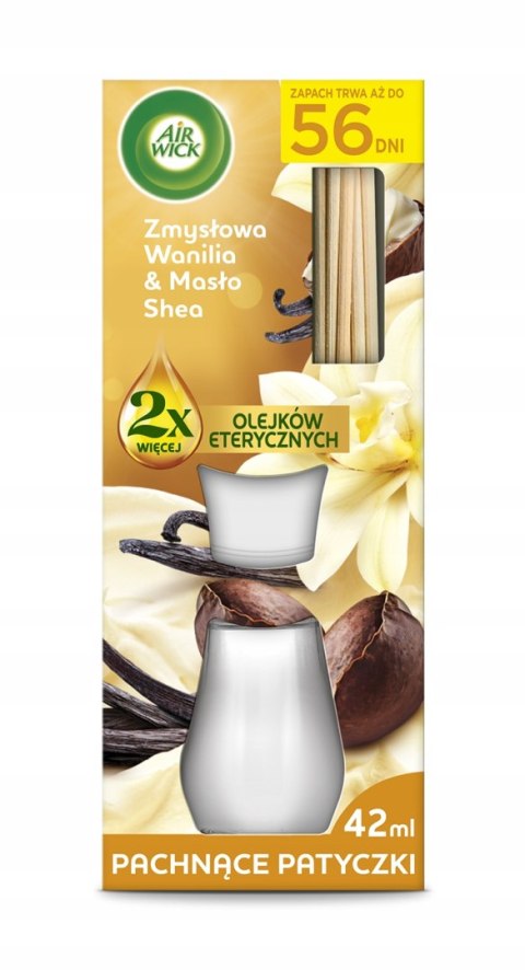 AIR WICK Odświeżacz pachnące patyczki 42ml Wanilia & Masło Shea 9007