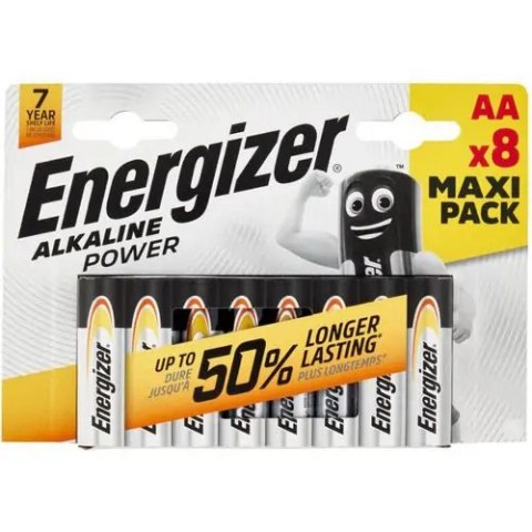 Bateria alkaliczna ENERGIZER POWER LR6/AA 1,5V, (8szt)