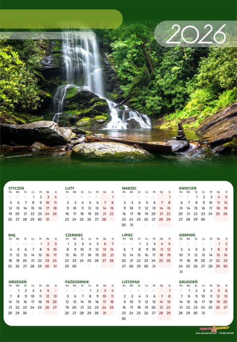 Kalendarz plakatowy B1 mix wzorów KALTOM