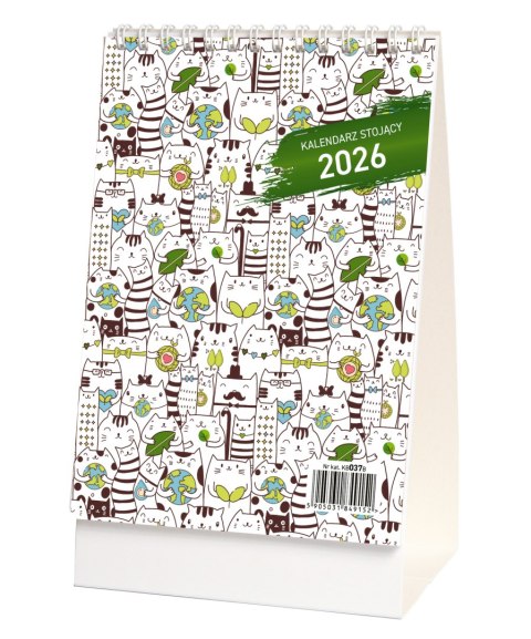 Kalendarz stojący tygodniowy KB037B mix 2026 WOKÓŁ NAS