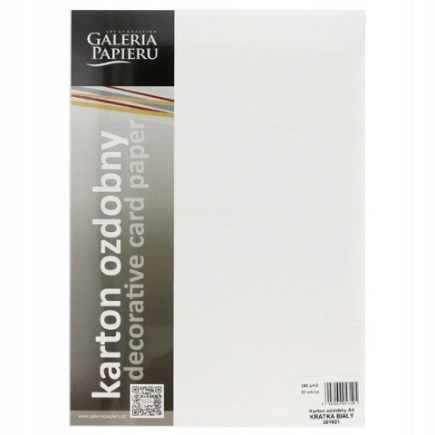 Karton ozdobny Kratka biały 20 szt./op. 240 g/m2 201621
