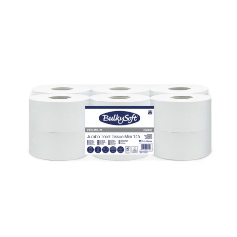 Papier toaletowy mini jumbo 2w 145m (12 rolek) BulkySoft PREMIUM celuloza 65908