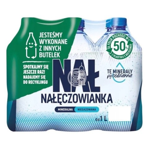 Woda_NAŁĘCZOWIANKA niegazowana 1.0L butelka PET zgrzewka 6 szt.