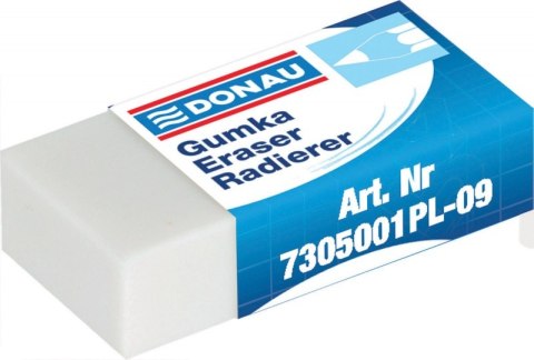 Gumka uniwersalna DONAU 41x21x11 mm biała