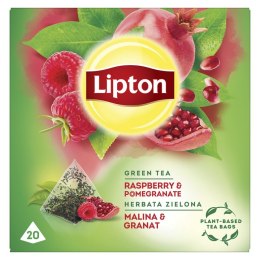 Herbata_LIPTON PIRAMID MALINA i GRANAT (20 saszetek) zielona