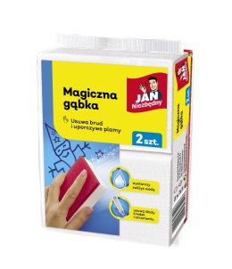 JAN NIEZBĘDNY Magiczna gąbka do usuwania plam biało-czerwona 2szt.