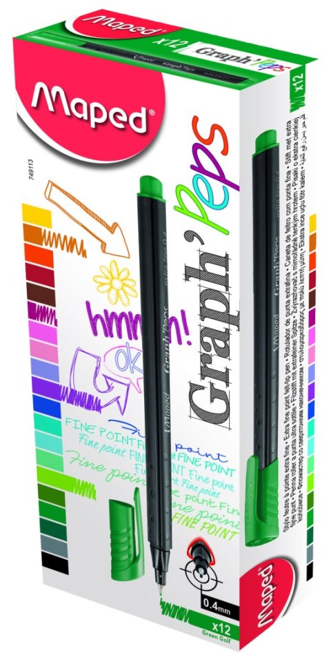 Cienkopis_GRAPH PEPS zielony 749113 MAPED 0.4mm