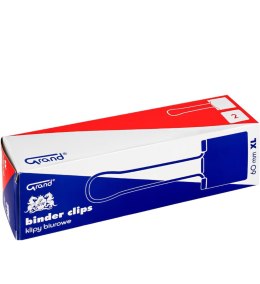 Klip 60mm XL 2szt czarny GRAND 110-1721 klipy do dokumentów