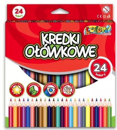 Kredki ołówkowe trójkątne 24 kolory TT8357 SALE