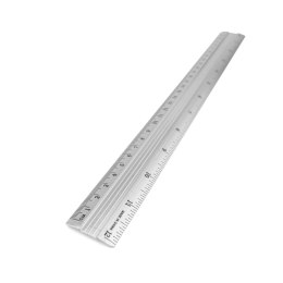 Linijka aluminiowa D.RECT 30cm srebrna LEVIATAN