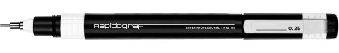 Rapitograf, Pisak Kreślarski Super Professional grubość 0.25mm (biały) RYSTOR