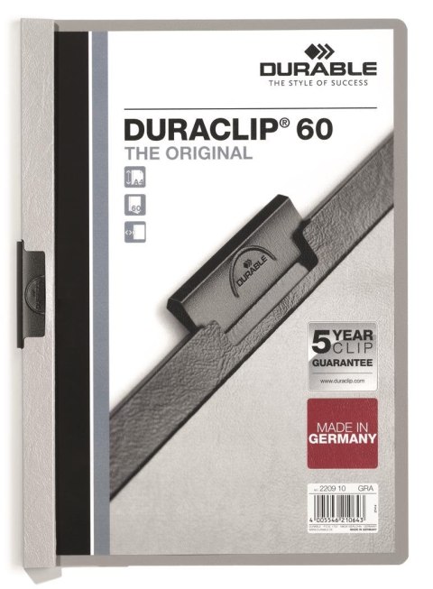 Skoroszyt DURABLE DURACLIP Original 60 szary 2209 -10 (X)