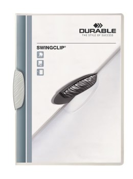 Skoroszyt DURABLE SWINGCLIP zaciskowy , do 30 kartek biały 2260-02